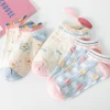 New spring and autumn trendy socks, women's ethnic style lace women's boat socks, Japanese-style fresh and light floral shallow cut short socks, school style Item Picture